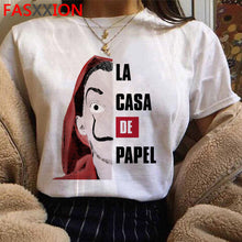 Load image into Gallery viewer, Novo dinheiro heist legal camisa masculina la casa de papel harajuku camiseta casa de papel gráfico tshirt bella ciao hip hop superior t masculino