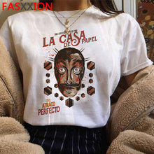 Load image into Gallery viewer, Novo dinheiro heist legal camisa masculina la casa de papel harajuku camiseta casa de papel gráfico tshirt bella ciao hip hop superior t masculino