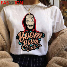 Load image into Gallery viewer, Novo dinheiro heist legal camisa masculina la casa de papel harajuku camiseta casa de papel gráfico tshirt bella ciao hip hop superior t masculino
