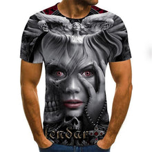 Load image into Gallery viewer, 2020 Mens horror T shirts Fashion New Summer Men's Short Sleeve T-shirt Casual 3D Zombie Print Rock Tshirt For Man Full Printed
