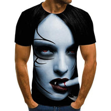 Load image into Gallery viewer, 2020 Mens horror T shirts Fashion New Summer Men's Short Sleeve T-shirt Casual 3D Zombie Print Rock Tshirt For Man Full Printed
