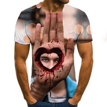 Load image into Gallery viewer, 2020 Mens horror T shirts Fashion New Summer Men's Short Sleeve T-shirt Casual 3D Zombie Print Rock Tshirt For Man Full Printed
