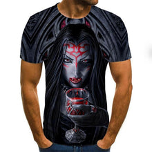 Load image into Gallery viewer, 2020 Mens horror T shirts Fashion New Summer Men's Short Sleeve T-shirt Casual 3D Zombie Print Rock Tshirt For Man Full Printed
