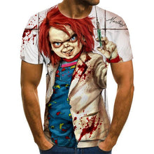 Load image into Gallery viewer, 2020 Mens horror T shirts Fashion New Summer Men's Short Sleeve T-shirt Casual 3D Zombie Print Rock Tshirt For Man Full Printed
