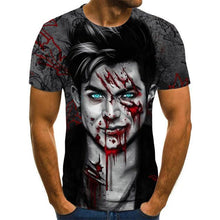 Load image into Gallery viewer, 2020 Mens horror T shirts Fashion New Summer Men's Short Sleeve T-shirt Casual 3D Zombie Print Rock Tshirt For Man Full Printed
