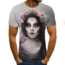 Load image into Gallery viewer, 2020 Mens horror T shirts Fashion New Summer Men's Short Sleeve T-shirt Casual 3D Zombie Print Rock Tshirt For Man Full Printed
