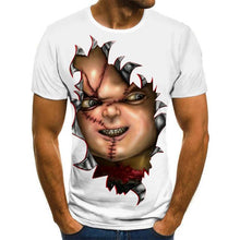 Load image into Gallery viewer, 2020 Mens horror T shirts Fashion New Summer Men's Short Sleeve T-shirt Casual 3D Zombie Print Rock Tshirt For Man Full Printed
